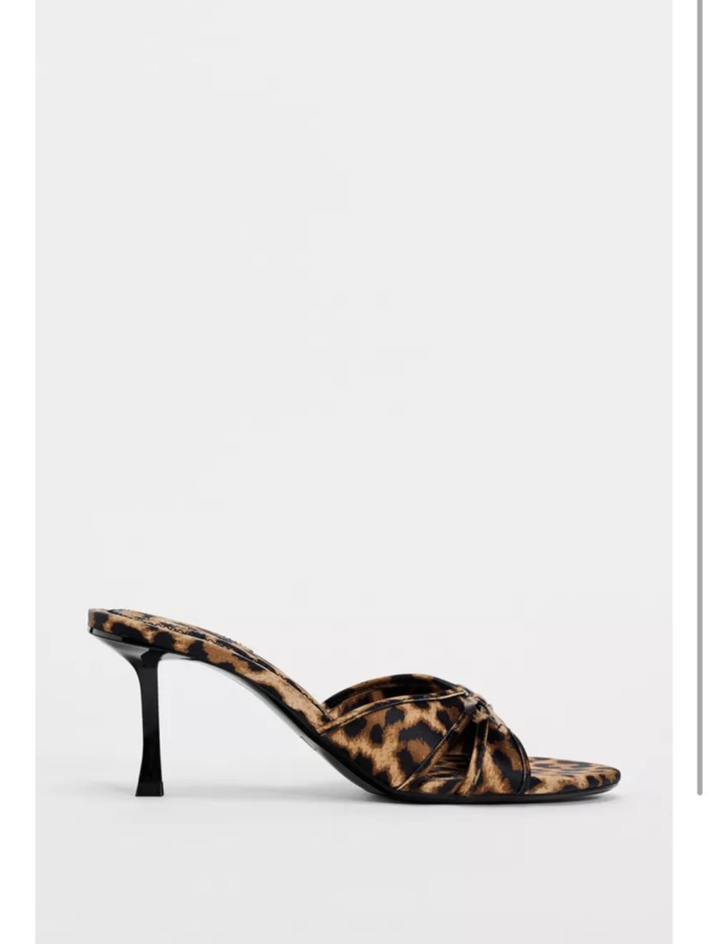 Zara Leopard Knot Mule Heels - Brown & Black sz 9